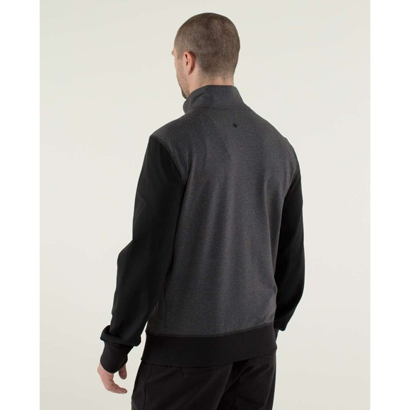Lululemon Post Gravity Jacket Full Zip Heathered Black Gray Men's Size Large - Picture 15 of 16